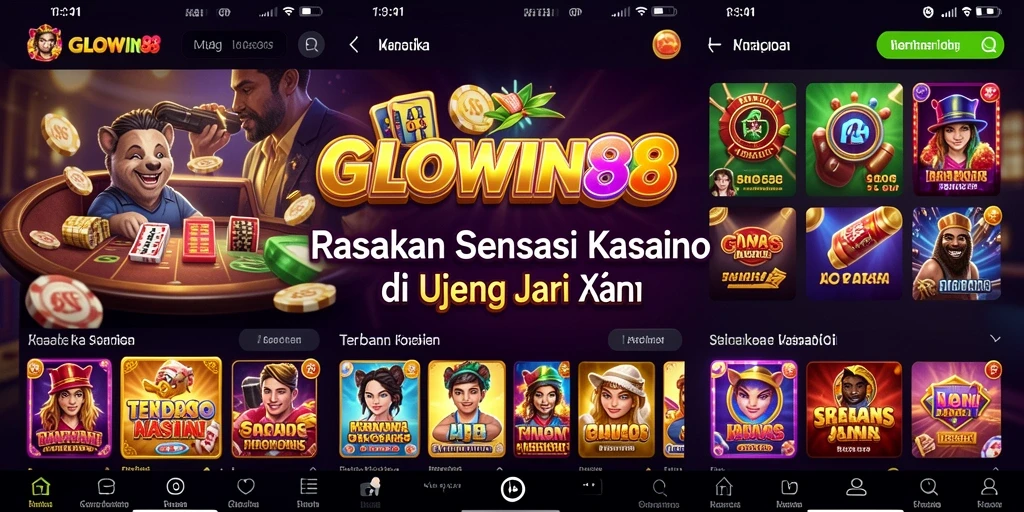 Screenshot GLOWIN88 menampilkan gameplay Kasino yang menarik dan dinamis.