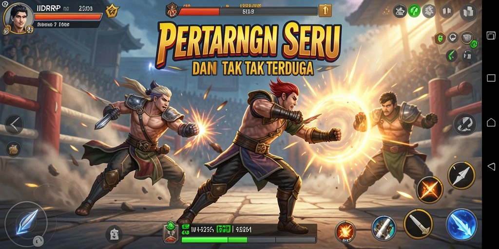 Tampilan gameplay pertarungan seru di IDRRP.
