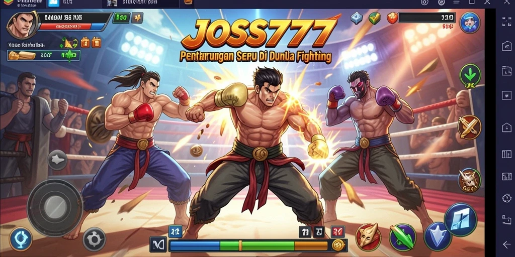 Gameplay seru JOSS777 dengan pertarungan sengit dan karakter unik.