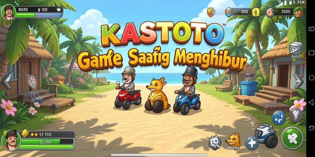 Screenshot gameplay KASTOTO saat pemain menyelesaikan level dengan penuh keceriaan.