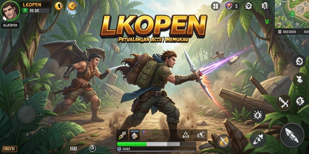 Tampilan gameplay LKOPEN yang penuh aksi dan menegangkan.