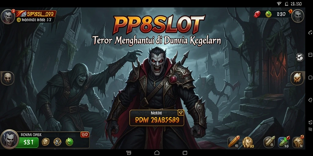 Tampilan gameplay PP8SLOT yang penuh ketegangan dan kegelapan.