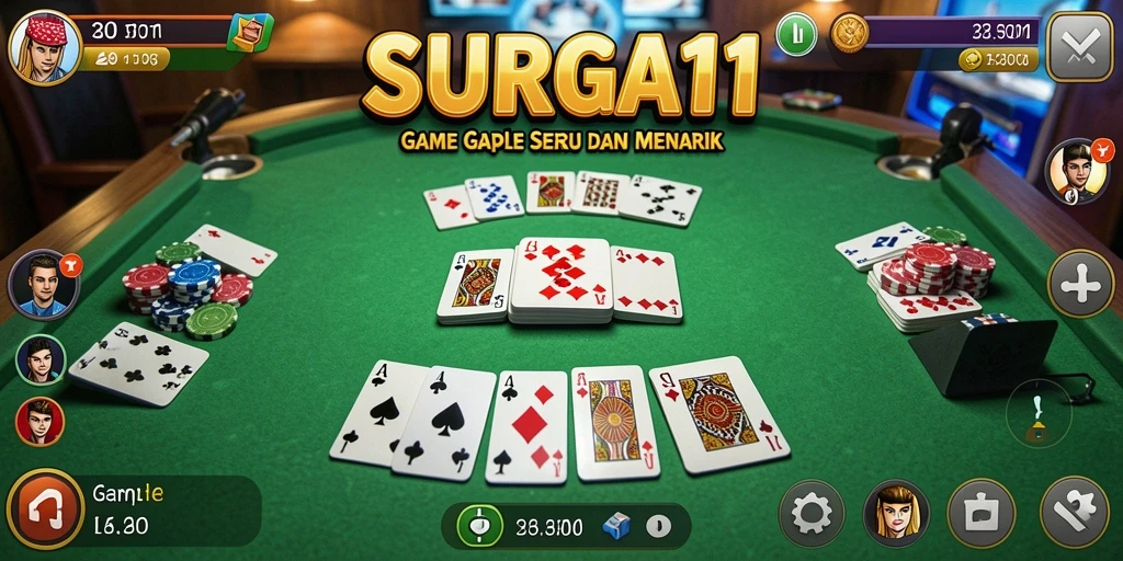 Tampilan seru gameplay Gaple yang menantang di SURGA11.